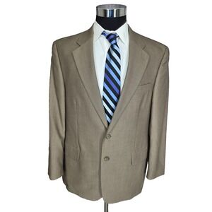Paul Dione 2 Piece Suit Mens 43R Brown Wool Blazer‎ Jacket 36x30 Pants Cuffed *